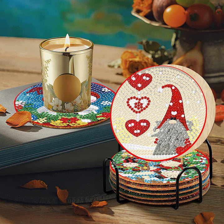 Kerst Diamond Painting Onderzetters 8 Stuks