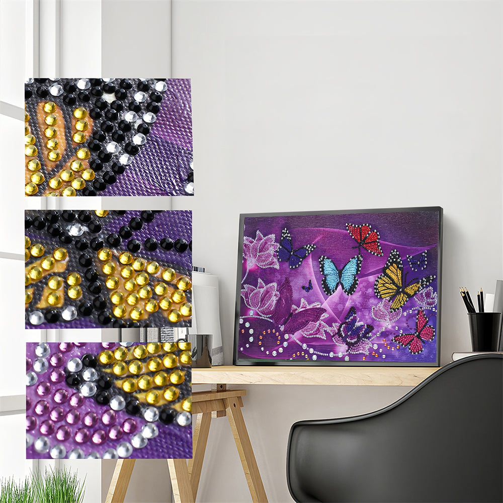 Fantasie Kleurrijke Vlinders Speciaal Gevormde Boren Diamond Painting