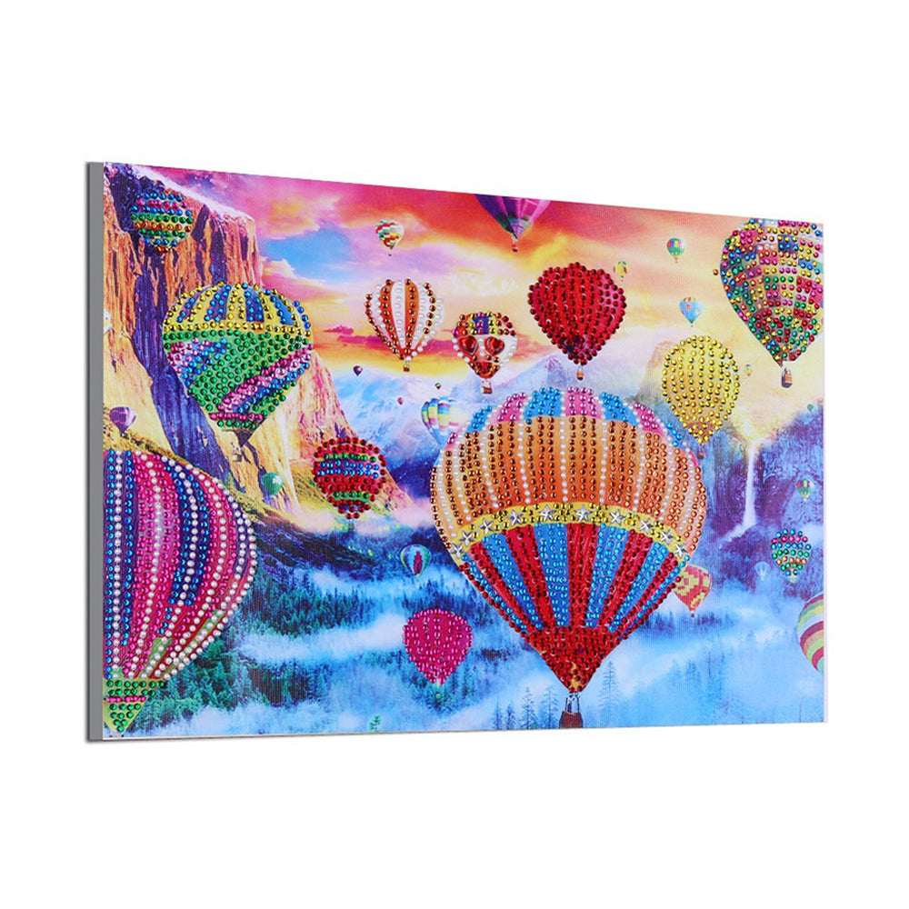 Fladderende Heteluchtballon Speciaal Gevormde Boren Diamond Painting