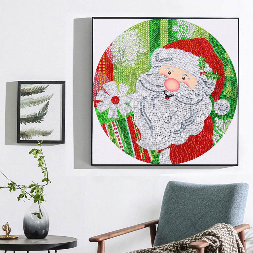 Gelukkige Kerstman Speciaal Gevormde Boren Diamond Painting