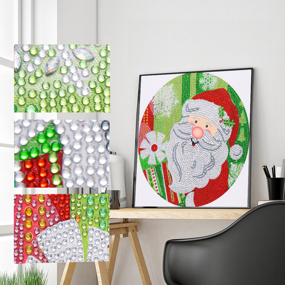 Gelukkige Kerstman Speciaal Gevormde Boren Diamond Painting