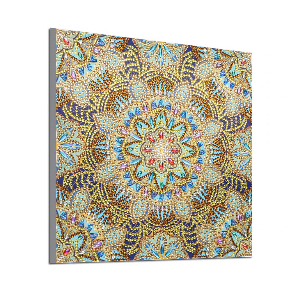 Licht Gouden Mandala Speciaal Gevormde Boren Diamond Painting