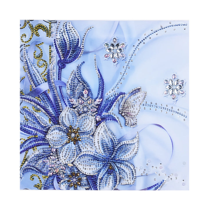 Blauwe Orchidee Speciaal Gevormde Boren Diamond Painting