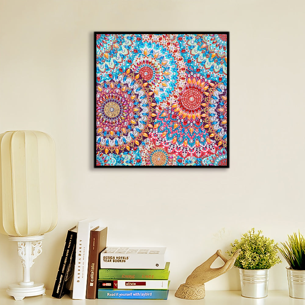 Paardebloem Mandala Speciaal Gevormde Boren Diamond Painting