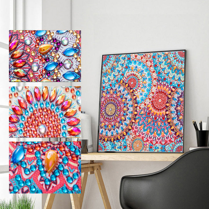 Paardebloem Mandala Speciaal Gevormde Boren Diamond Painting