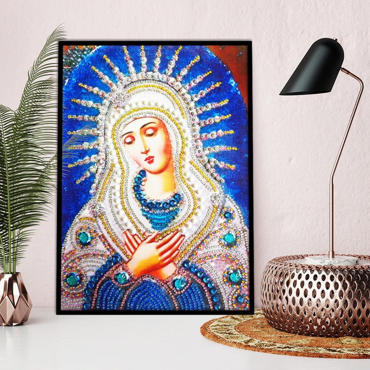 Onze-Lieve-Vrouw van het Licht Speciaal Gevormde Boren Diamond Painting