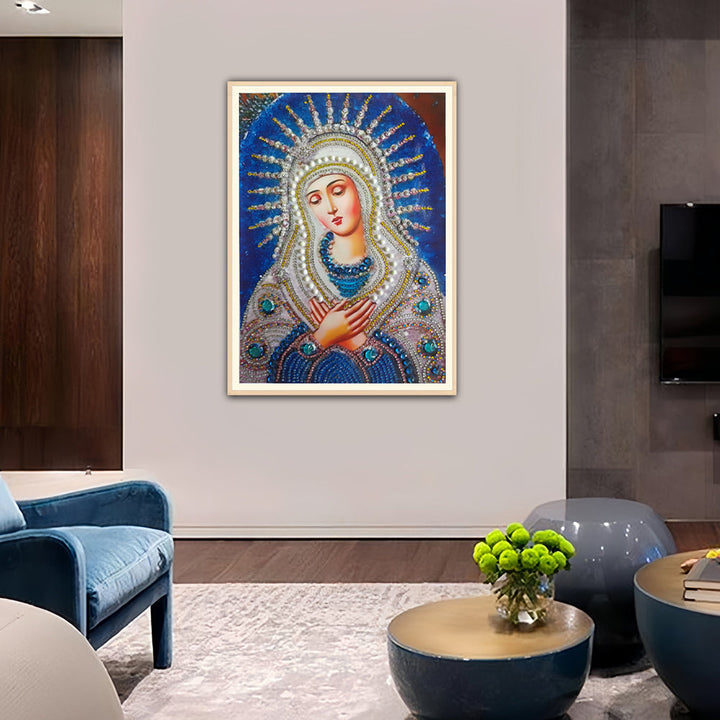 Onze-Lieve-Vrouw van het Licht Speciaal Gevormde Boren Diamond Painting