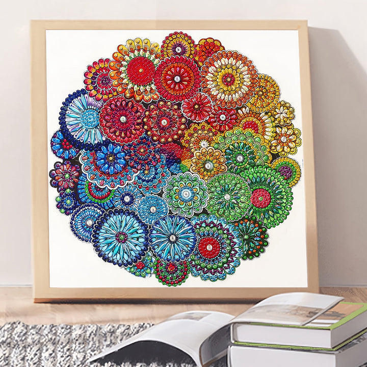 Regenboog Mandala Speciaal Gevormde Boren Diamond Painting