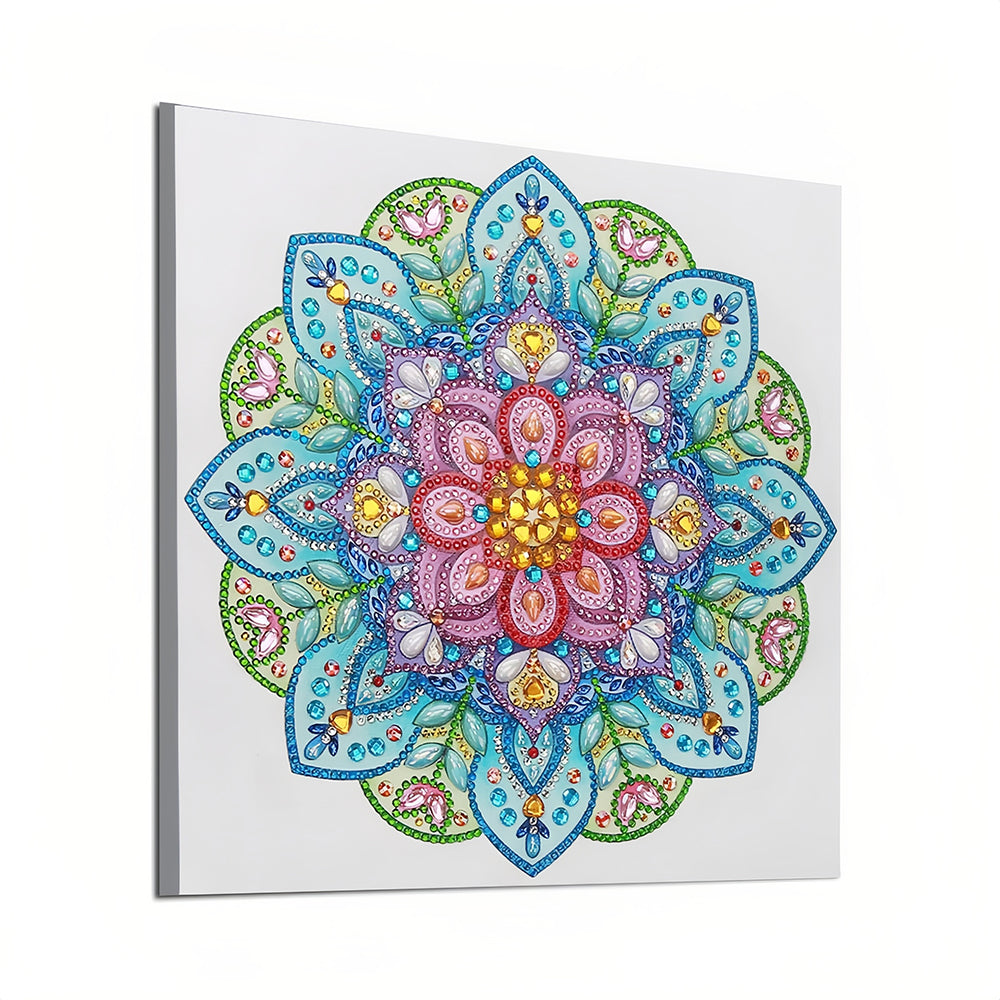 Groene Mandala Bloem Speciaal Gevormde Boren Diamond Painting