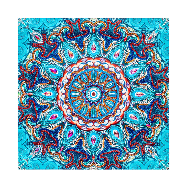 Blauwe Mandala Speciaal Gevormde Boren Diamond Painting