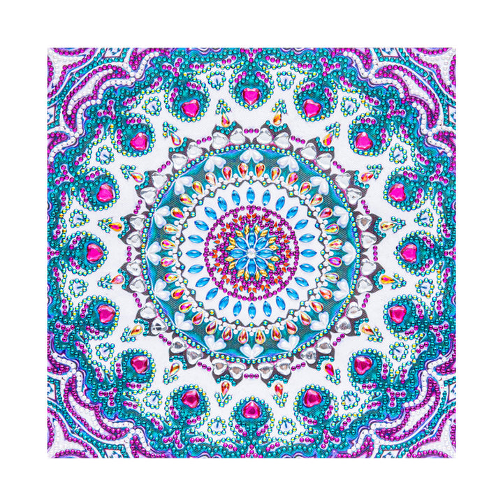 Blauwe en Paarse Mandala Speciaal Gevormde Boren Diamond Painting