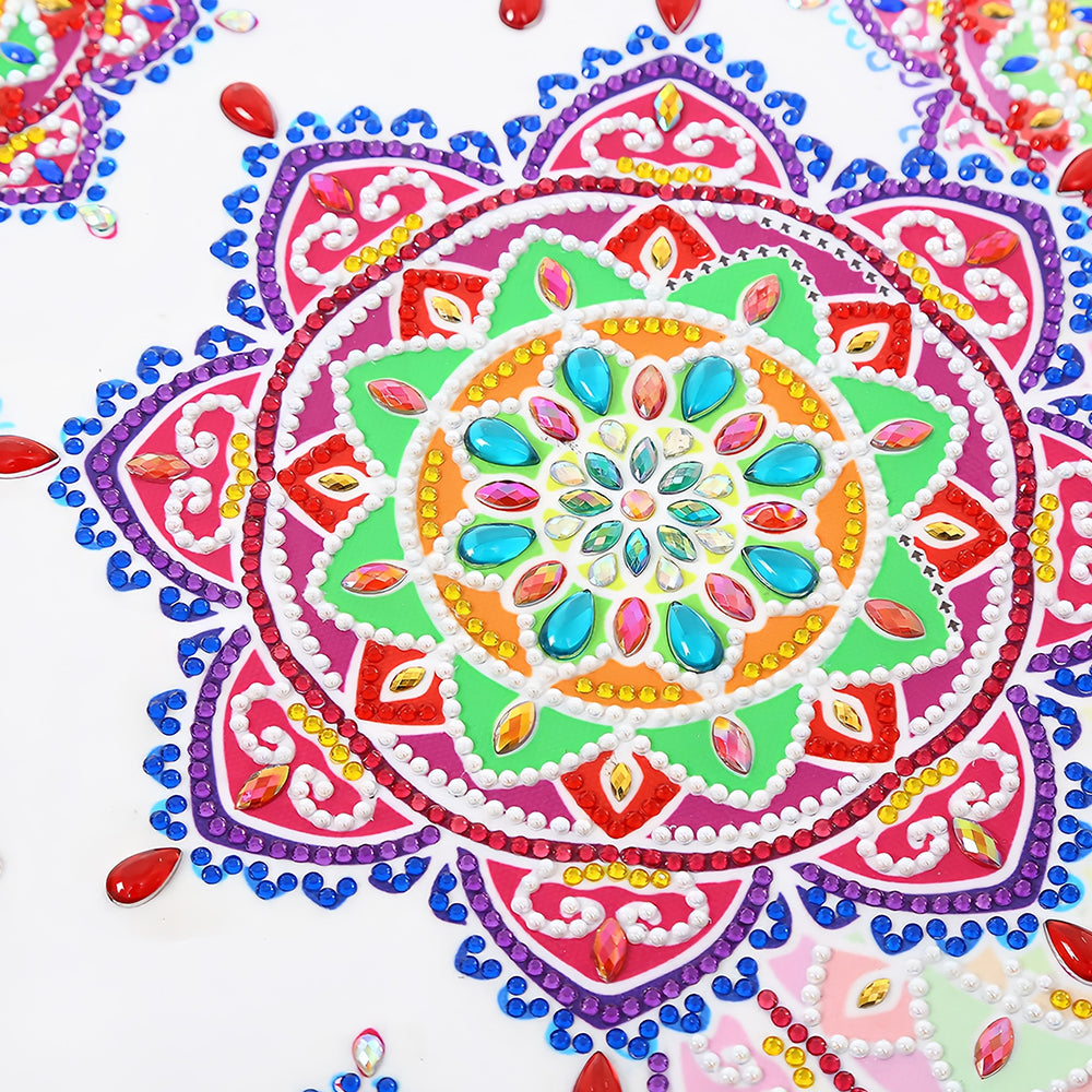 Rode en Roze Mandala Speciaal Gevormde Boren Diamond Painting