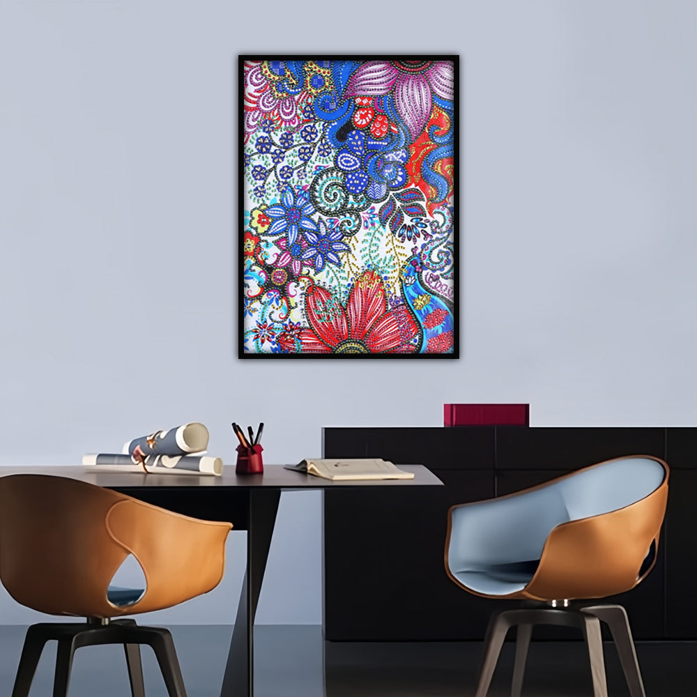 Diverse Bloemen Speciaal Gevormde Boren Diamond Painting