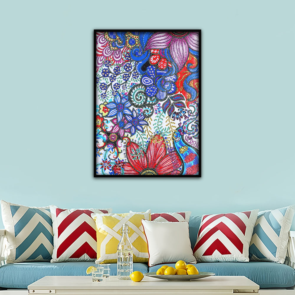 Diverse Bloemen Speciaal Gevormde Boren Diamond Painting