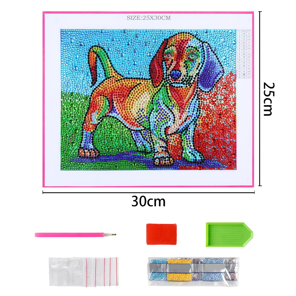 Kleine Teckel Hond Speciaal Gevormde Boren Diamond Painting