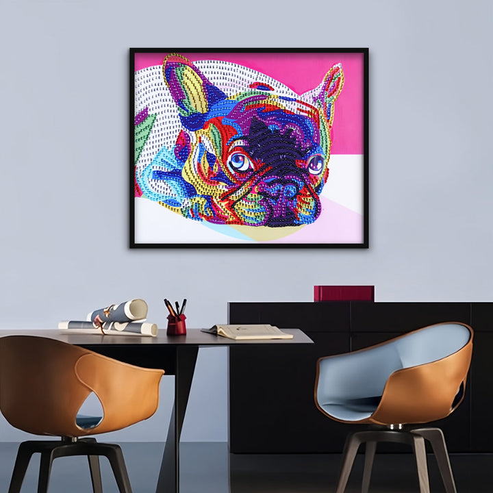 Franse Bulldog Speciaal Gevormde Boren Diamond Painting