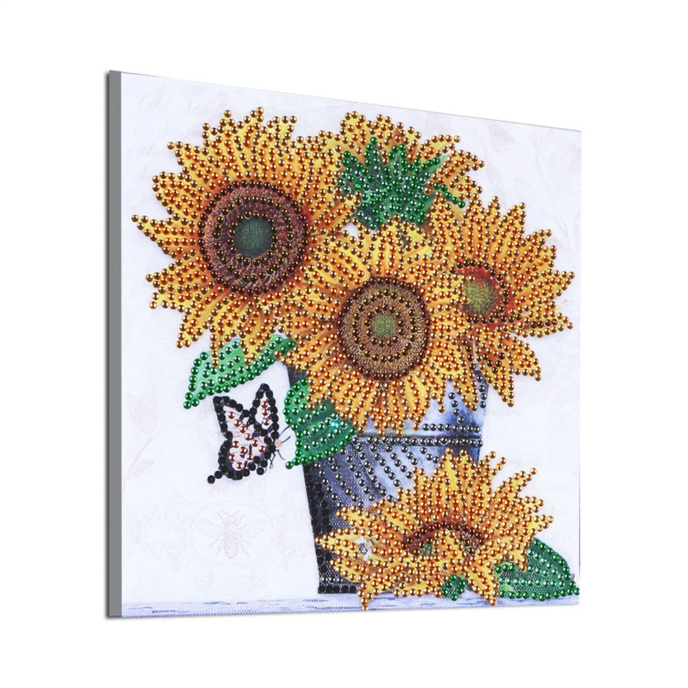 Zonnebloemen in Emmer Speciaal Gevormde Boren Diamond Painting