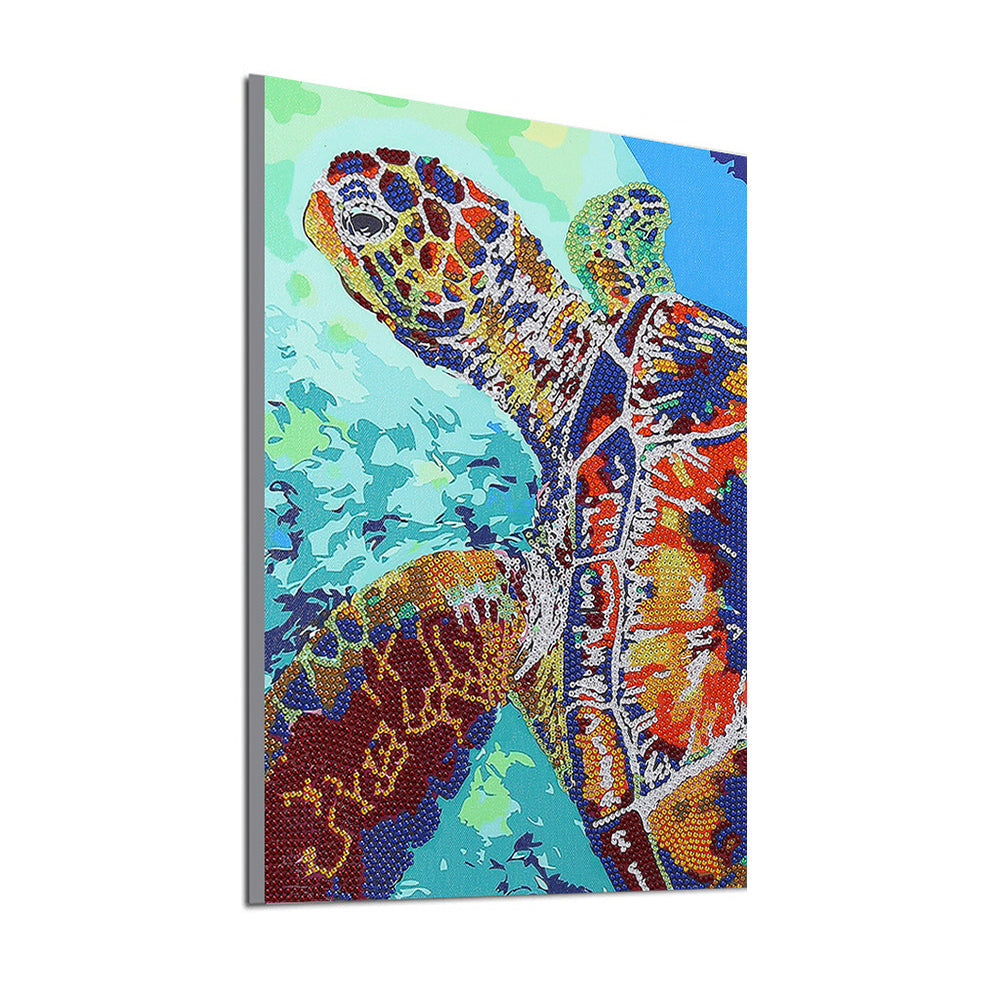 Kleurrijke Schildpad Speciaal Gevormde Boren Diamond Painting