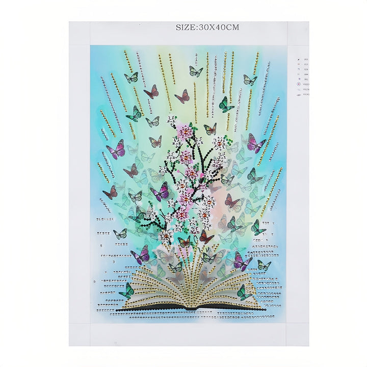 Vlinder Bloem Boek Speciaal Gevormde Boren Diamond Painting