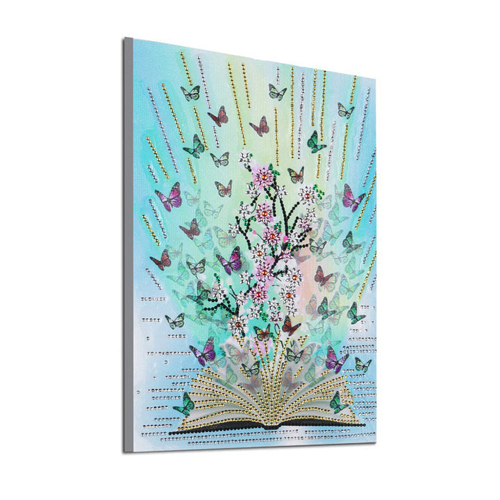 Vlinder Bloem Boek Speciaal Gevormde Boren Diamond Painting