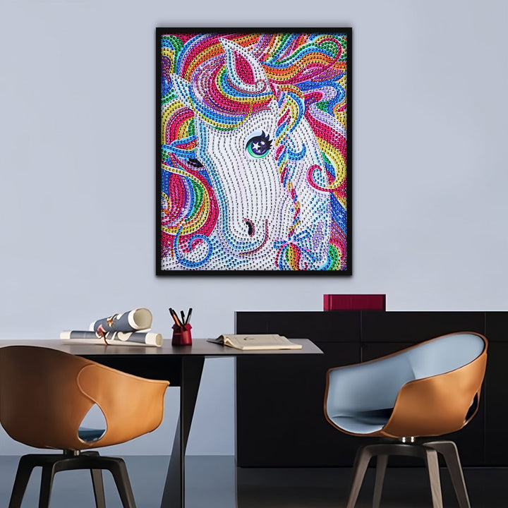 Regenboog Haar Paard Speciaal Gevormde Boren Diamond Painting