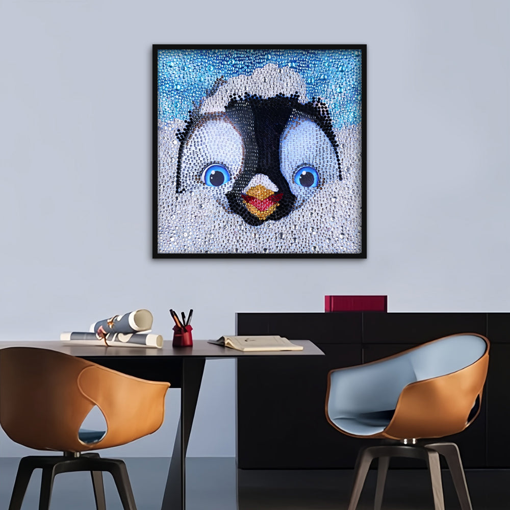 Schattige Pinguïn Speciaal Gevormde Boren Diamond Painting