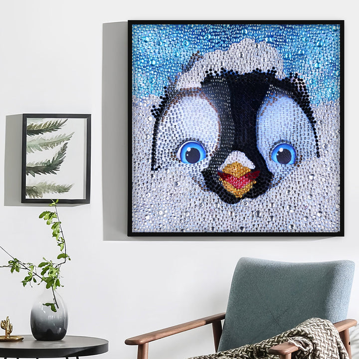 Schattige Pinguïn Speciaal Gevormde Boren Diamond Painting