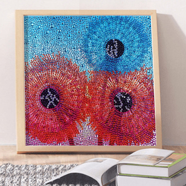 Kleurrijke Paardebloemen Speciaal Gevormde Boren Diamond Painting