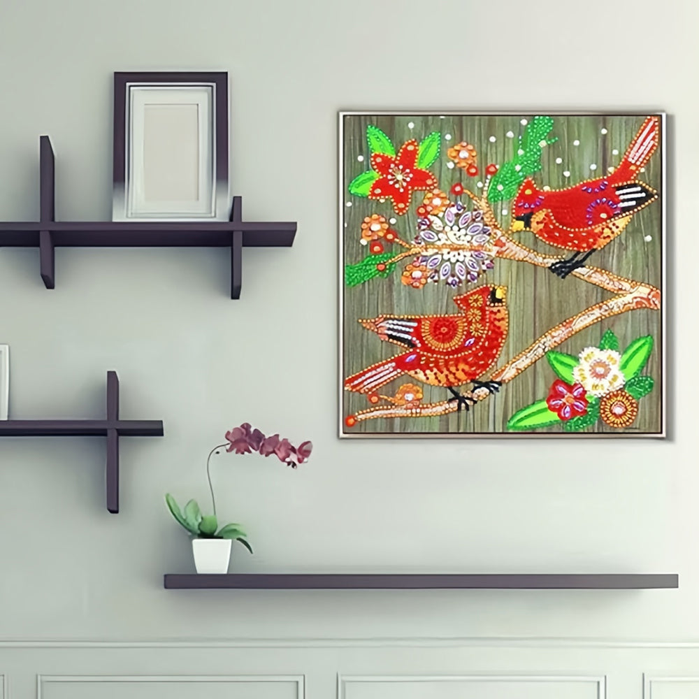 Kerst Kardinaal Speciaal Gevormde Boren Diamond Painting