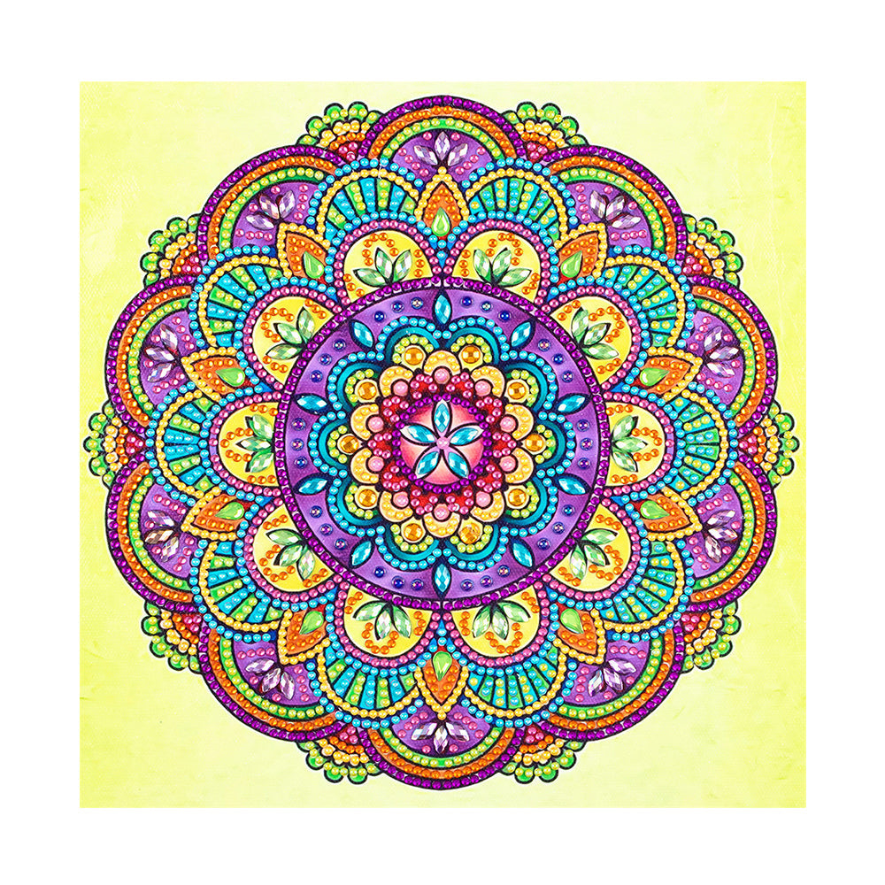 Lotus Bloemvormige Mandala Speciaal Gevormde Boren Diamond Painting