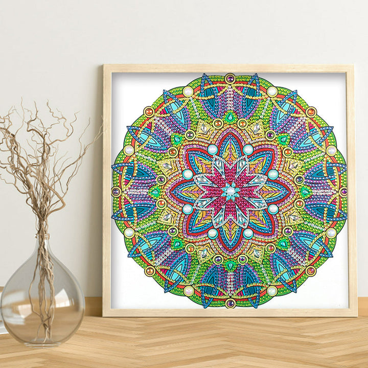 Groene Mandala Speciaal Gevormde Boren Diamond Painting