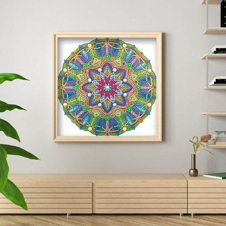 Groene Mandala Speciaal Gevormde Boren Diamond Painting