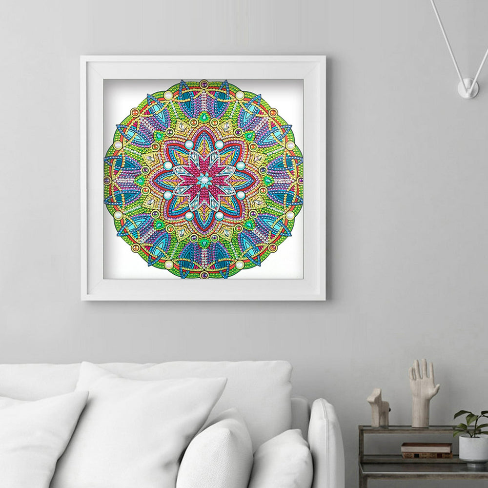 Groene Mandala Speciaal Gevormde Boren Diamond Painting