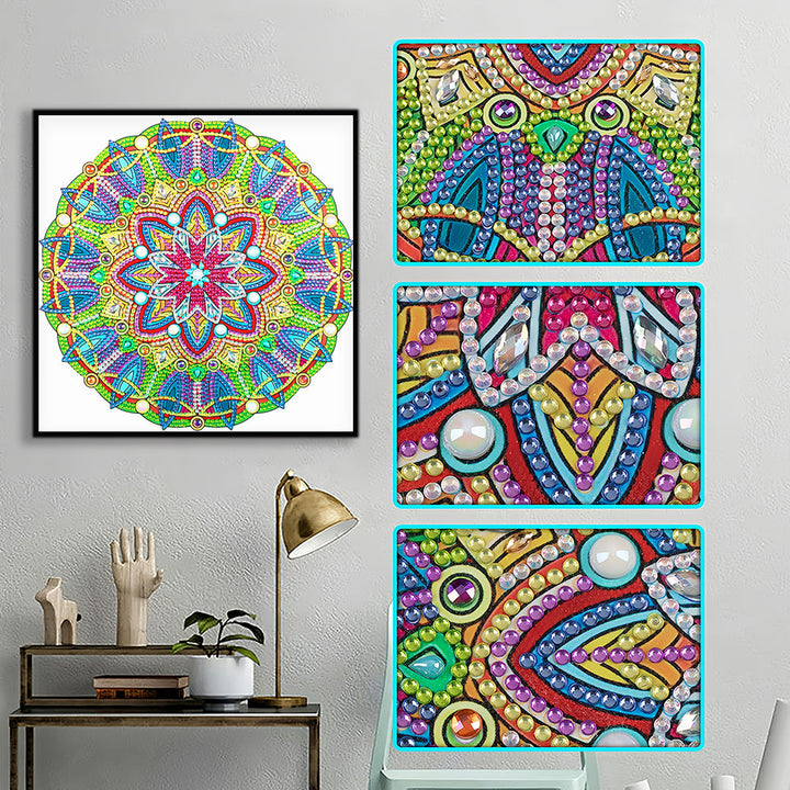 Groene Mandala Speciaal Gevormde Boren Diamond Painting