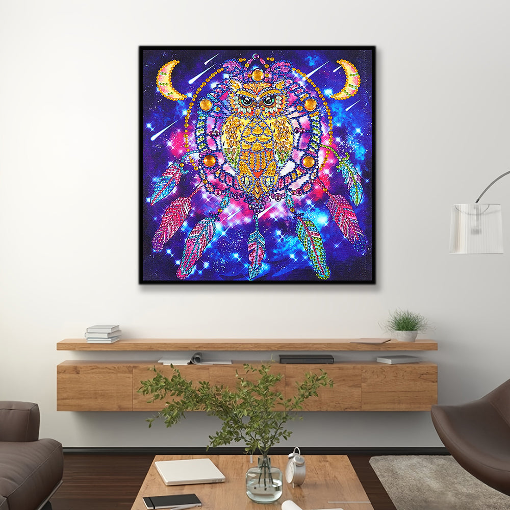 Uil Veer Dromenvanger Speciaal Gevormde Boren Diamond Painting