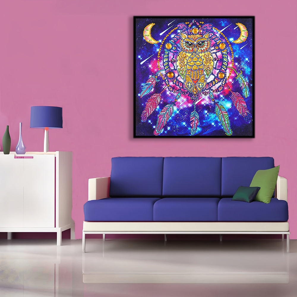 Uil Veer Dromenvanger Speciaal Gevormde Boren Diamond Painting