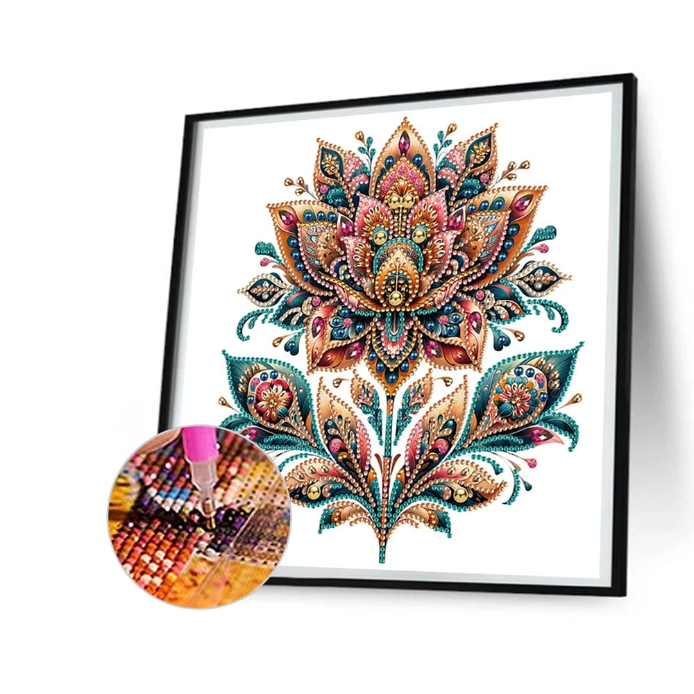 Een Doornappel Bloem Speciaal Gevormde Boren Diamond Painting