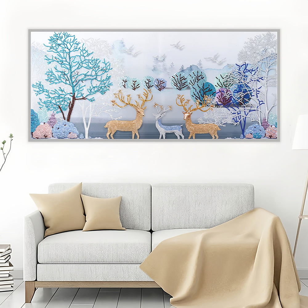 Eland Paradijs in het Bos Speciaal Gevormde Boren Diamond Painting