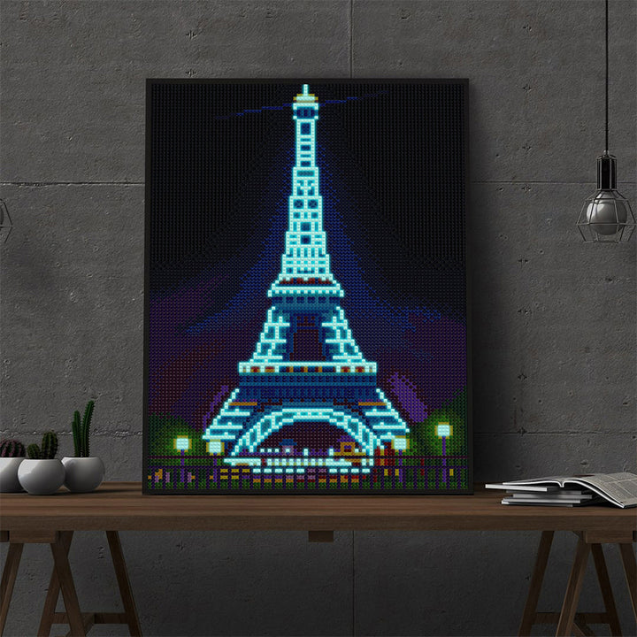 Eiffeltoren Lichtgevende Kristal Neushoorn Diamond Painting