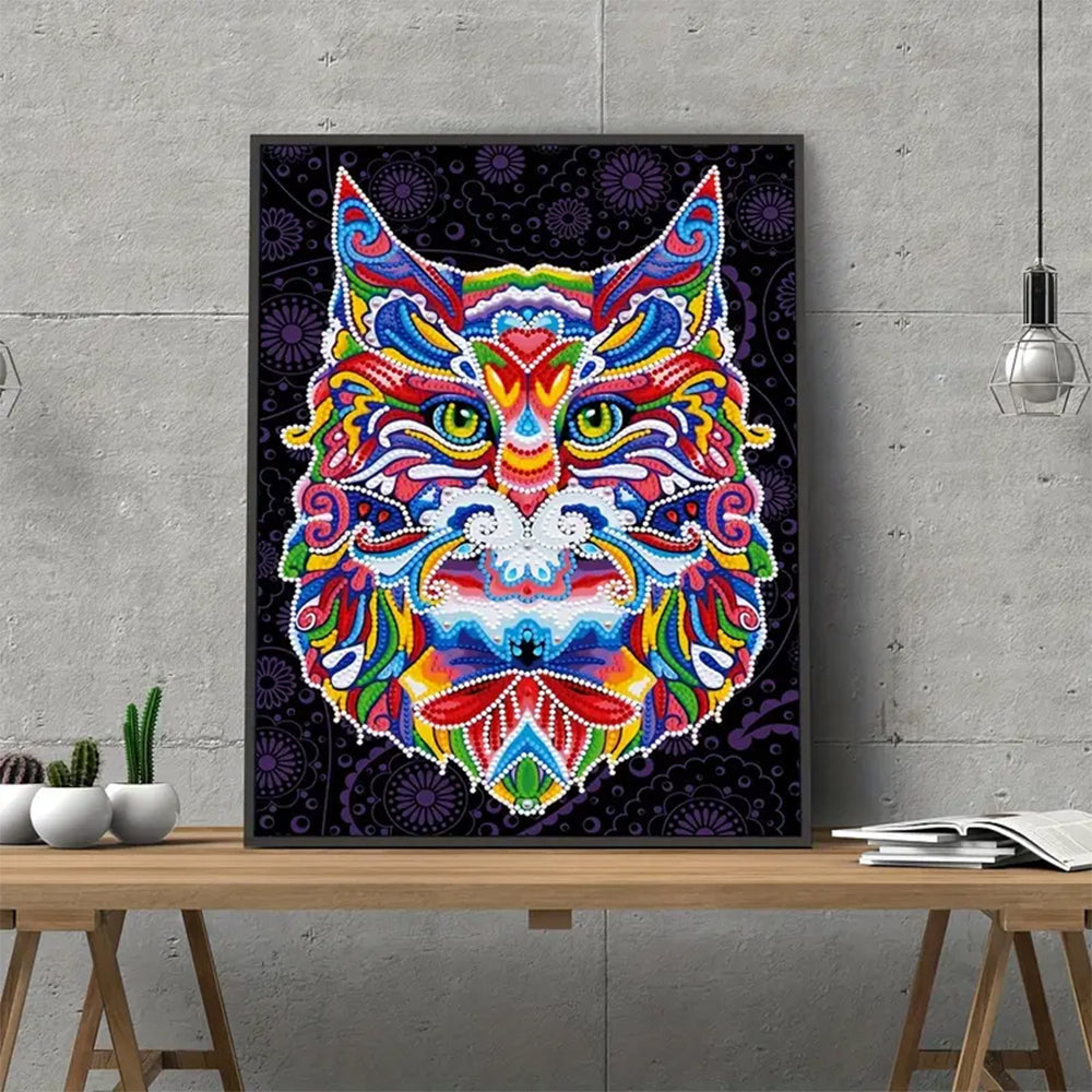 Kleurrijke Uil Lichtgevende Kristal Neushoorn Diamond Painting