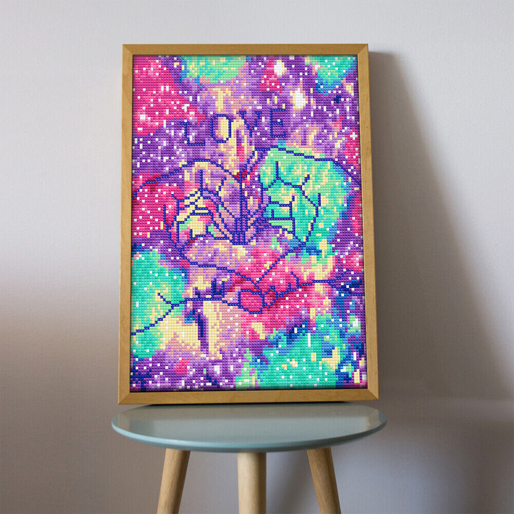 LIEFDE Lichtgevende Kristal Neushoorn Diamond Painting