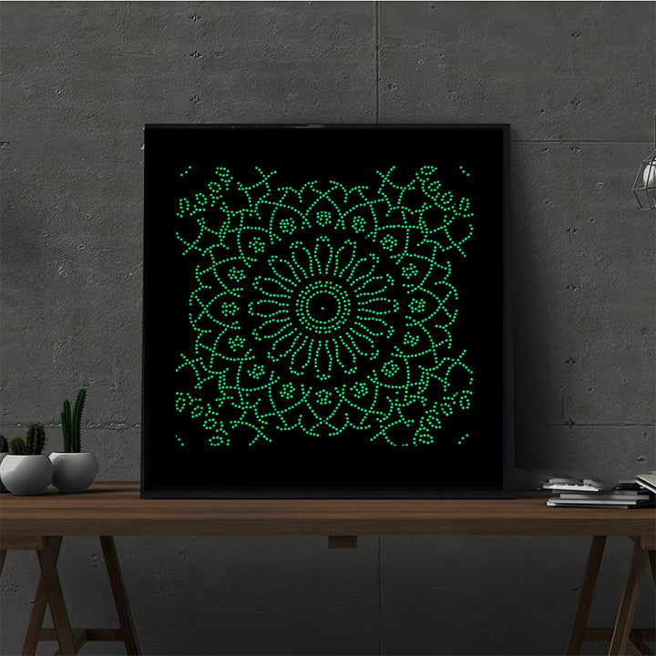 Madeliefje Mandala Lichtgevend Speciaal Gevormd Diamond Painting