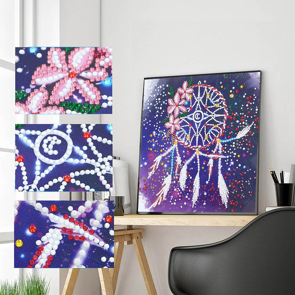 Dromenvanger Mandala Lichtgevend Speciaal Gevormd Diamond Painting