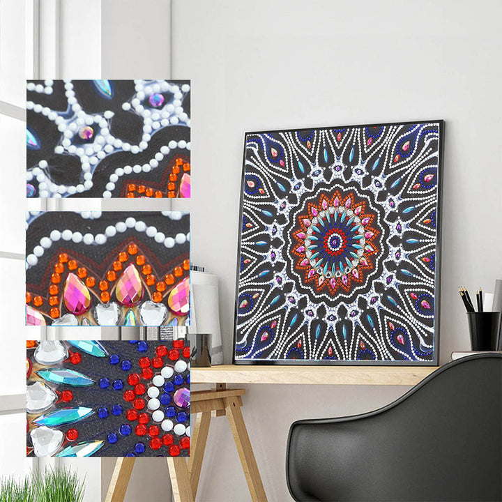 Duizelingwekkende Mandala Lichtgevend Speciaal Gevormd Diamond Painting