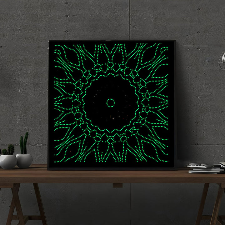 Duizelingwekkende Mandala Lichtgevend Speciaal Gevormd Diamond Painting