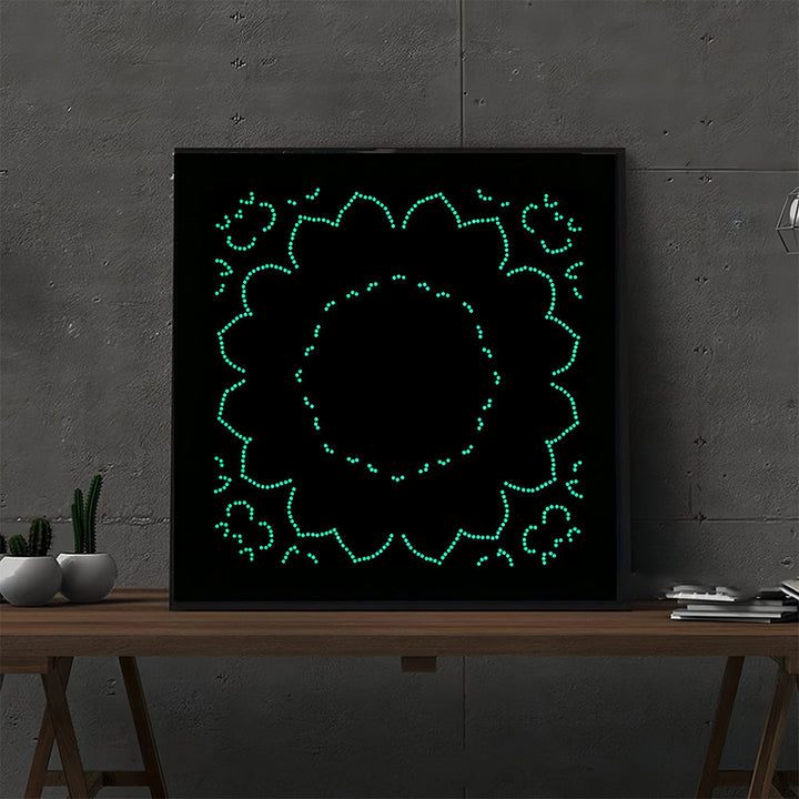 Rode en Blauwe Mandala Lichtgevend Speciaal Gevormd Diamond Painting