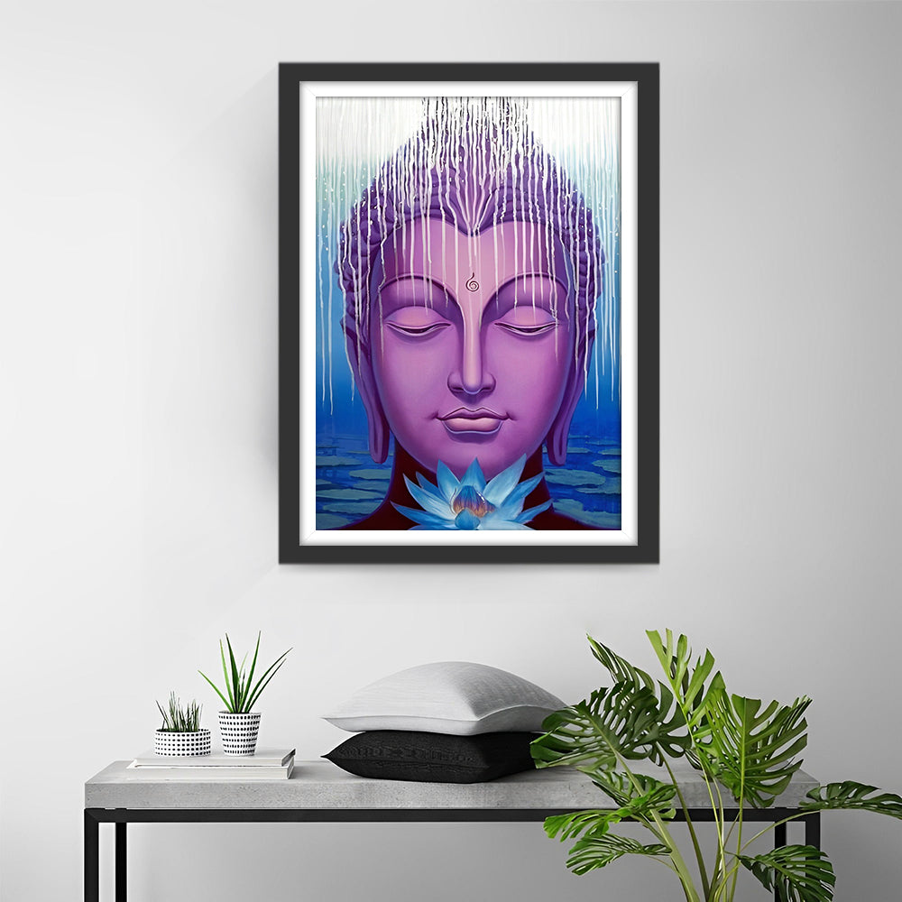Paars Boeddhabeeld Diamond Painting