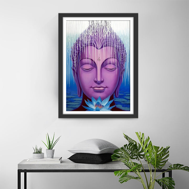 Paars Boeddhabeeld Diamond Painting
