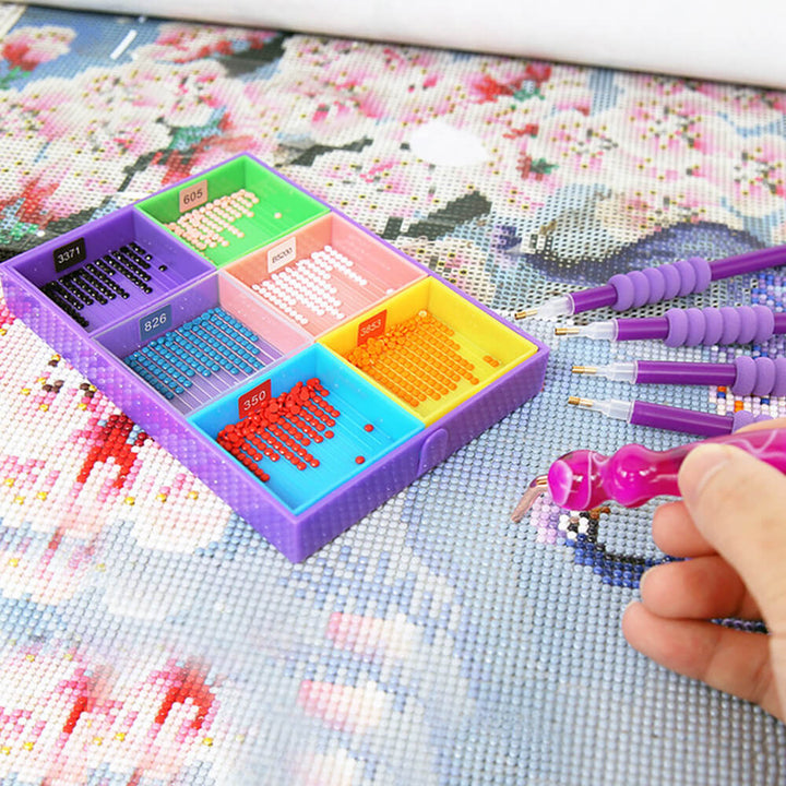 🔥NIEUW🔥Multifunctionele 6-vaks Diamant Sorteertray met Pensets