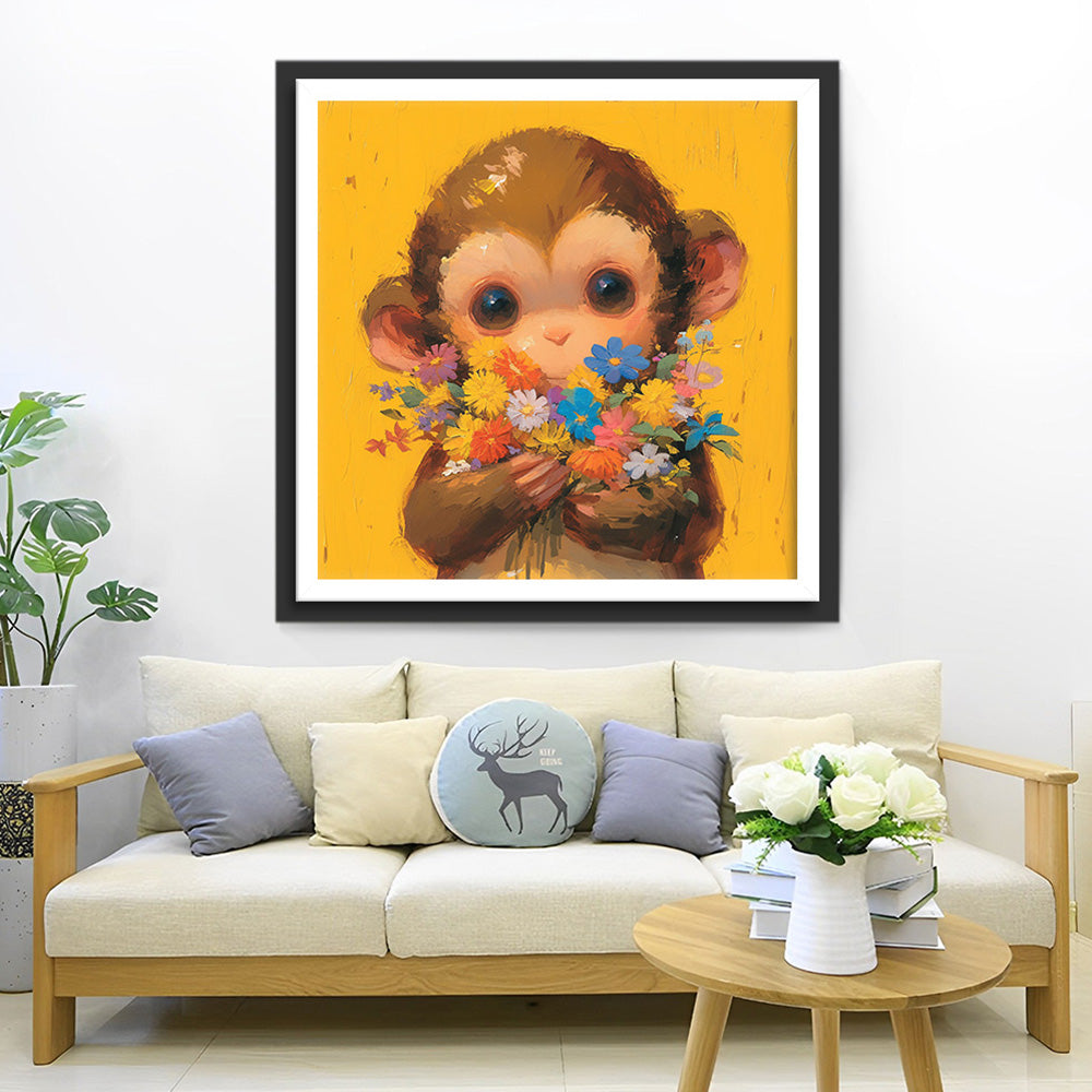 Aap met Boeket Diamond Painting